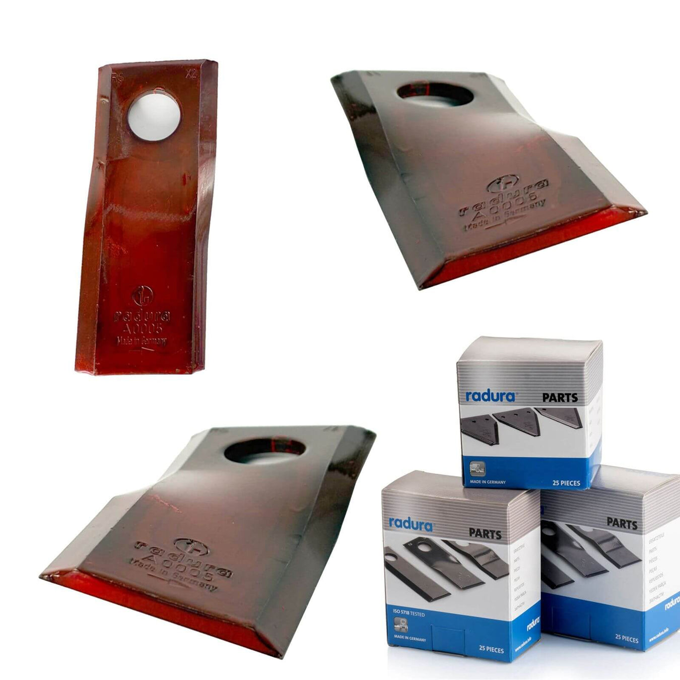 Disc mower knives used in hay and forage mowing equipment for clean cutting and reliable harvesting performance