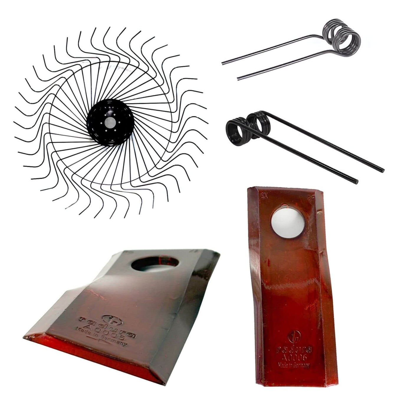 Hay and forage cutting equipment parts used in agricultural mowing and forage handling systems