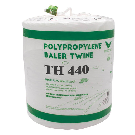White 5050 ft baler twine spool with 440 lb knot strength, T&H Packaging TH440x5050FT, AftermarketFARM.com AF002-BT-440-5050