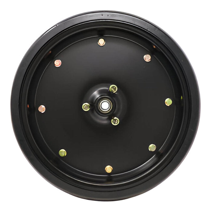 John Deere 16" x 4.5" steel B3 gauge wheel, back view, replacement for AN281247, A-AA66599