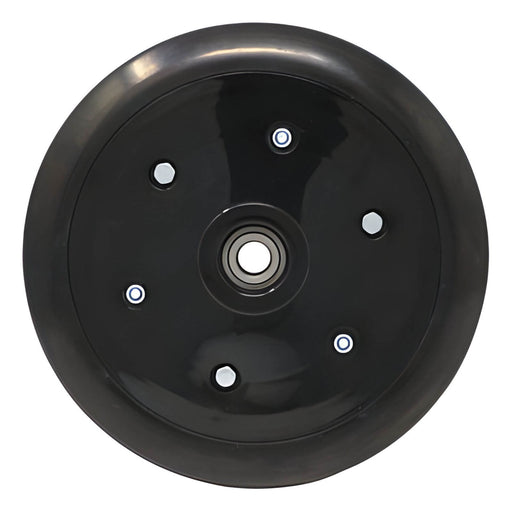 John Deere 10" x 1" press wheel assembly, closing wheel for drills, front view, replaces AN282296, A-AN282296