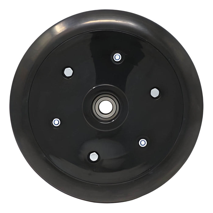 John Deere 10" x 1" press wheel assembly, closing wheel for drills, front view, replaces AN282296, A-AN282296