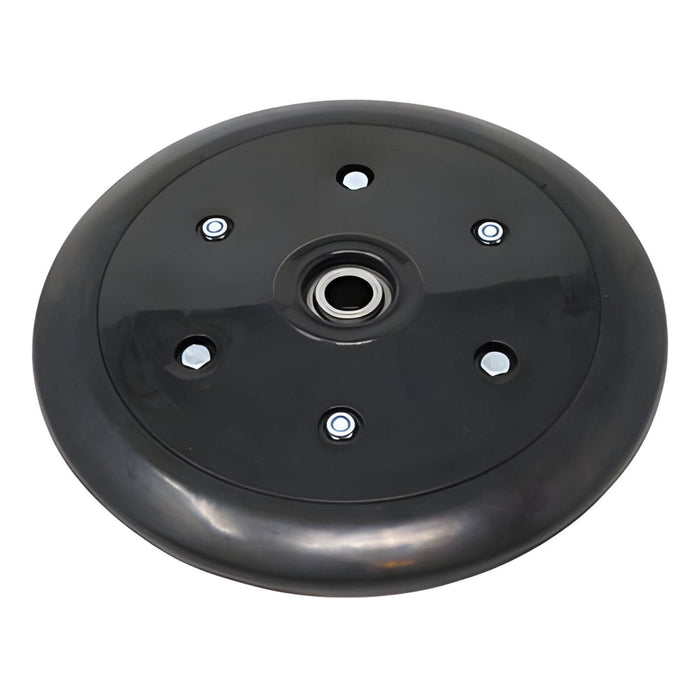 John Deere 10" x 1" press wheel assembly, closing wheel for drills, top view, replaces AN282296, A-AN282296