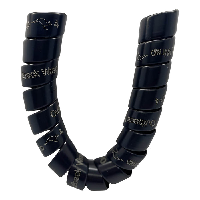 Outback Wrap hose organizer and bundling wrap Hose Tamer black ID #4 for tractors and farm equipment, part 40X1HTBLK4