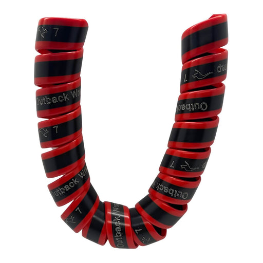 Outback Wrap hose organizer and bundling wrap Hose Tamer red ID #7 for tractors and farm equipment, part 40X1HTRED7
