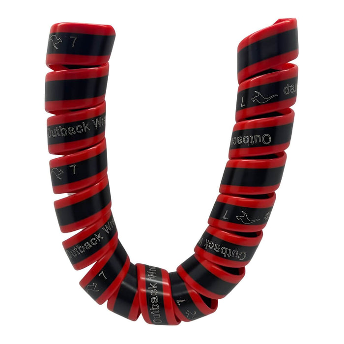 Outback Wrap hose organizer and bundling wrap Hose Tamer red ID #7 for tractors and farm equipment, part 40X1HTRED7