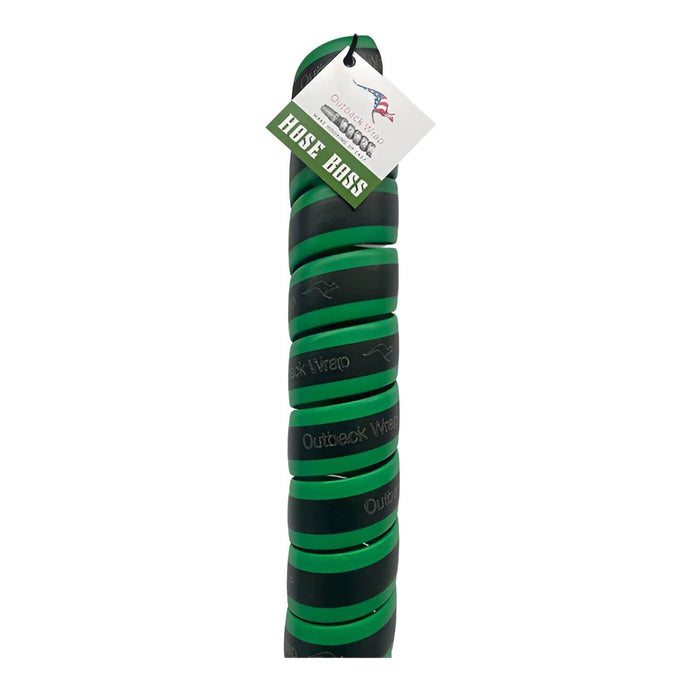 Outback Wrap Hose Boss heavy-duty hose organizer in green for bundling large hose groups on tractors and farm equipment, part 75XGRNHB