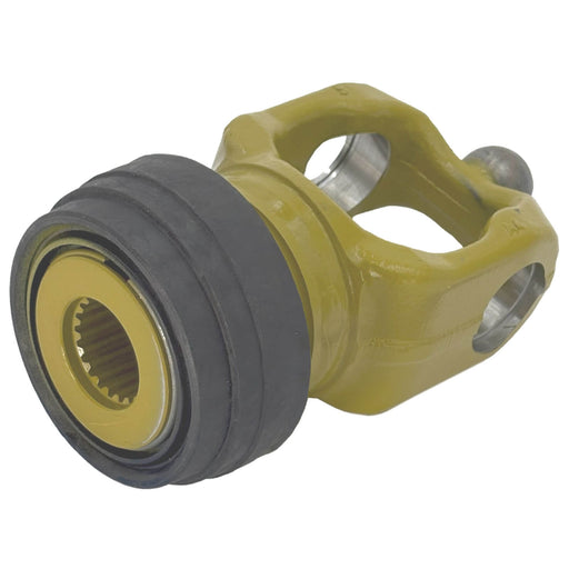 WPG quick-disconnect CV end yoke with plastic slide collar for Walterscheid 2380 Series, 1-3/8" x Z21 spline (1000 RPM, Small 1000). Part 134550E – also part 1134550, 134550