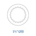 Technical diagram of Walterscheid-compatible WPG CV end yoke for 2580 Series, 1-3/4" x Z20 spline. Part 600494E – also part 600494