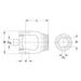 Technical diagram of Profile 2A CV inboard yoke for Walterscheid RG 2480 Series drivelines. Part 341587E