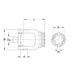 Technical diagram of Profile S4 CV inboard yoke for Walterscheid RG 2580 Series drivelines. Part 135294E
