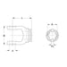 Technical drawing of Profile S4 PTO yoke for RG 2500 Series shafts – 097133E – also part 1097133, 097133