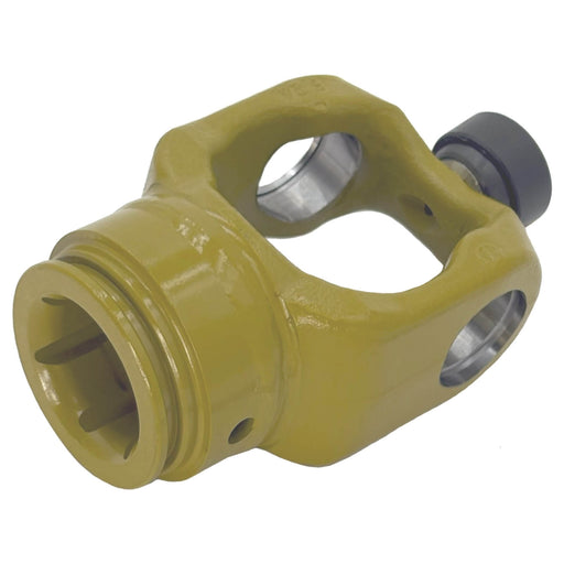 PTO yoke with Profile S4 (star tubing) for Walterscheid RG P580 CV drivelines. Inboard yoke design with roll pin mount. Part 133990E – also part 1133990, 133990