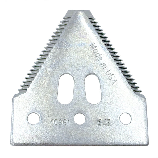 Close-up of Schumacher 10961.07 SCH Pro Cut sickle section with 11 TPI serration