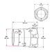 Walterscheid 129929 yellow SDF/PG 25 CV guard cone dimensions showing D 243 mm, D1 190 mm, L 203 mm and L1 40 mm