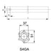 Walterscheid S4GA Coated PTO Shafting Profile Tube, 1400 mm — Diagram. OEM 1699744 / Part 193296