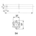 Diagram — Walterscheid S4 inner-profile PTO tube, 1400 mm, OEM 1699742 also part 699742